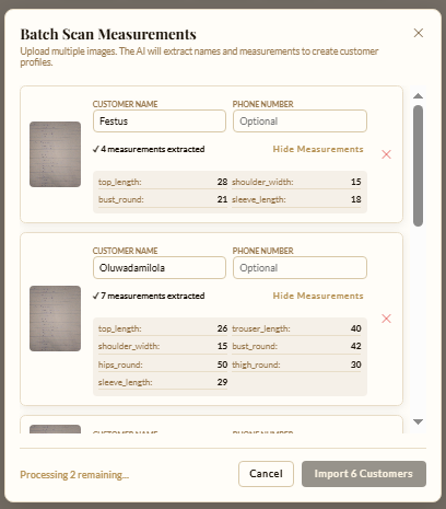 AI Batch Scan Screenshot